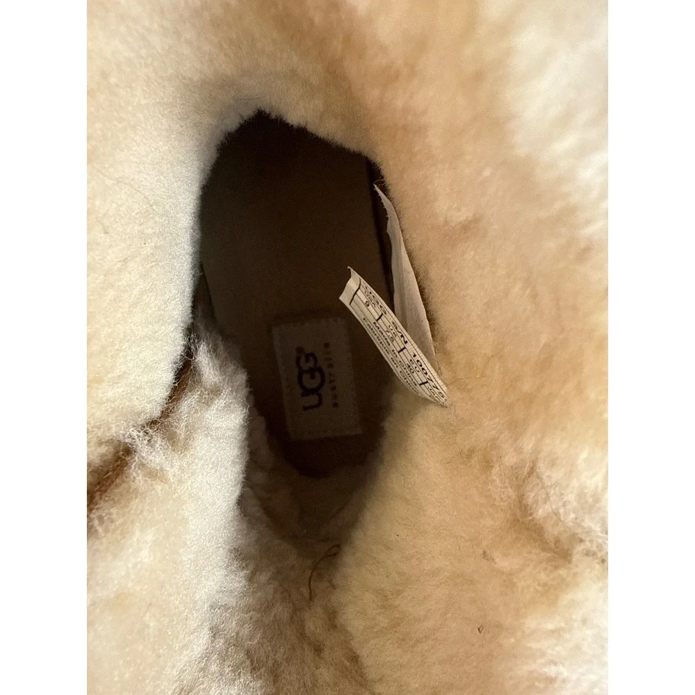 UGG Australia Isadora Chestnut Suede Shearling Toggle Boots 1007755 Womens 9